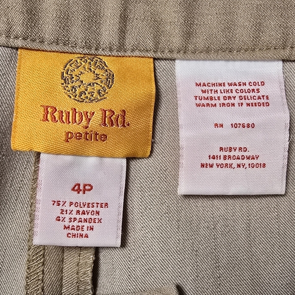 Ruby Rd. Women's Tan Slacks - Picture 3 of 3